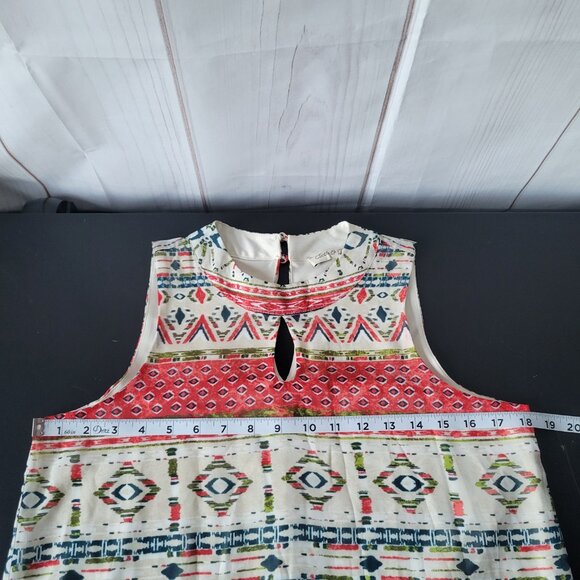 Cloth & People Sleeveless Casual Midi Dress, S, Western Print, Multi Color, EUC - Picture 7 of 8